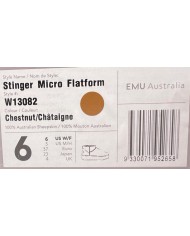 Stivale Donna Emu Australia Stinger Micro Flattform Ultra Mini Montone Chestnut
