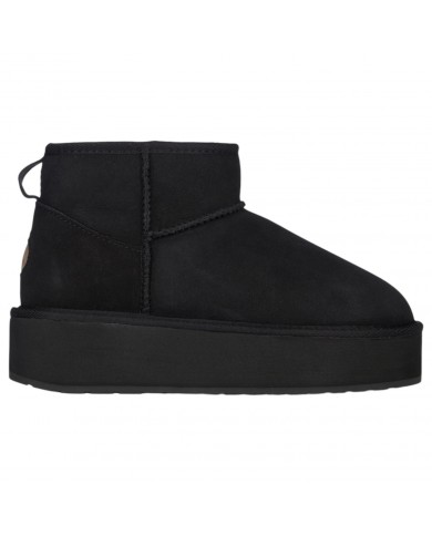 Stivale Donna Emu Australia Stinger Micro Flattform Ultra Mini Montone Black