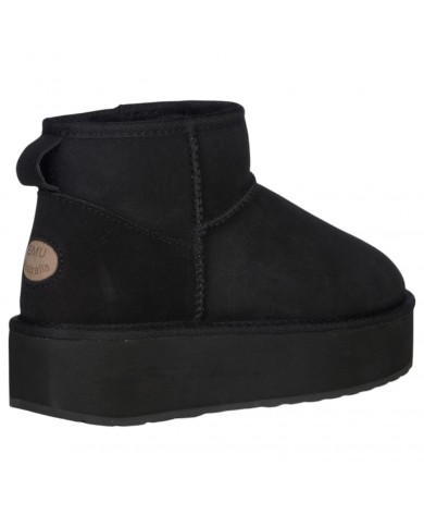 Stivale Donna Emu Australia Stinger Micro Flattform Ultra Mini Montone Black