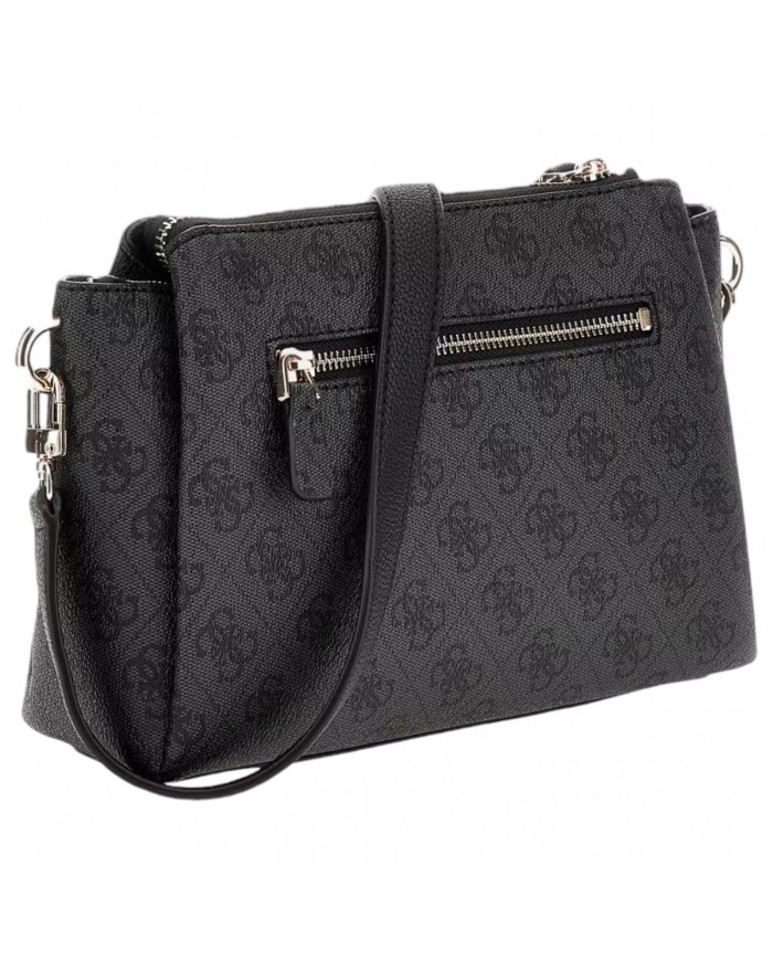Tracolla Donna Guess Noelle 4G Logo Leather Coal