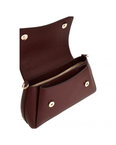 Borsa A Mano Donna Guess Eco Gloriana Tracolla Saffiano Leather Burgundy