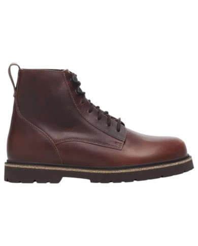 Stivaletto Uomo Birkenstock Highwood Lace Mid Pelle Naturale Chocolate Brown
