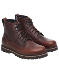 Stivaletto Uomo Birkenstock Highwood Lace Mid Pelle Naturale Chocolate Brown