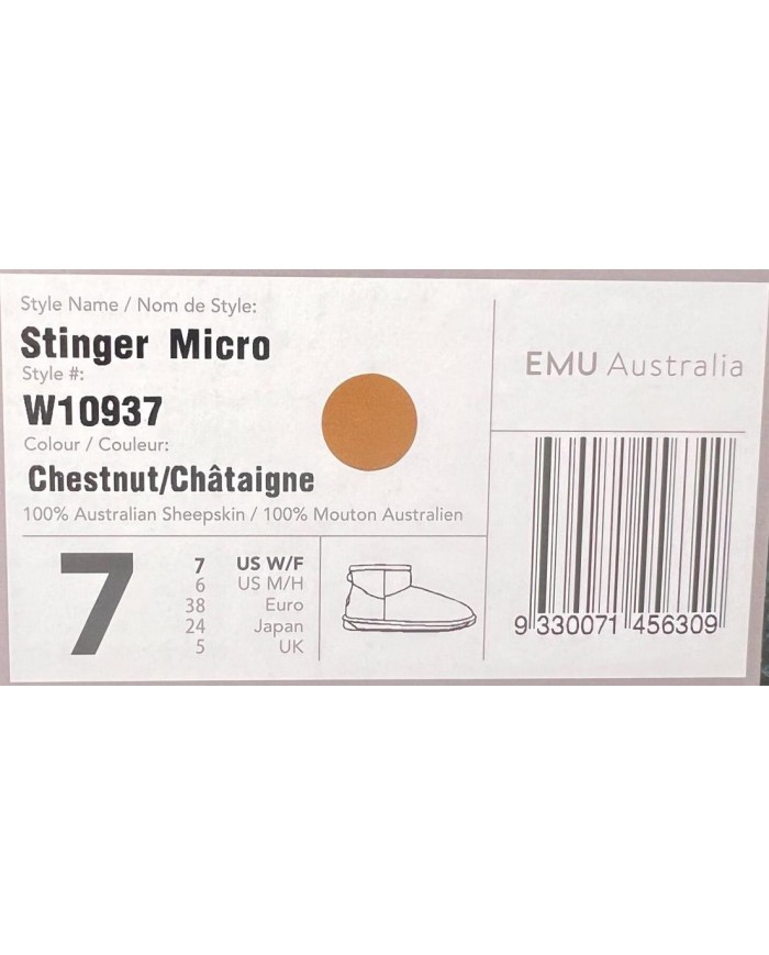 Stivale Donna Emu Australia Stinger Micro Ultra Mini  Montone Chestnut
