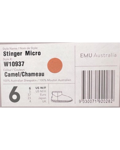 Stivale Donna Emu Australia Stinger Micro Ultra Mini  Montone Camel