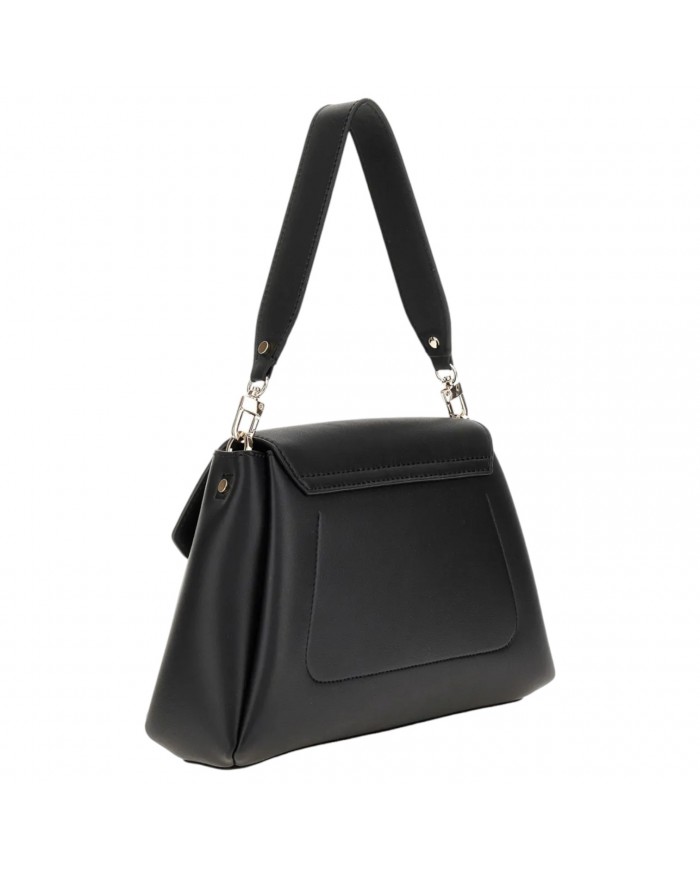 Borsa A Spalla Donna Guess Sora Tracolla Triangle Logo Leather Black
