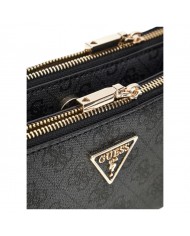 Borsa A Spalla Donna Guess Eco Erica Tracolla 4G Logo Leather Coal