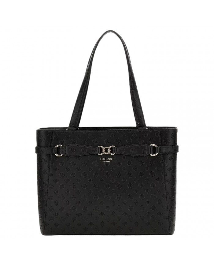 Shopper Donna Guess Arlena Micro 4G Logo Peony Leather Black