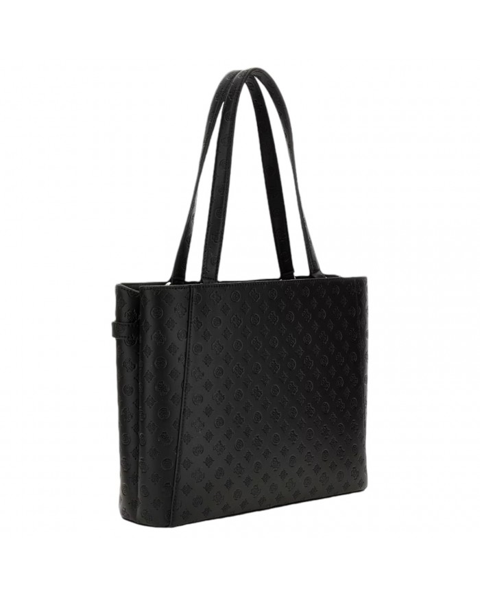 Shopper Donna Guess Arlena Micro 4G Logo Peony Leather Black