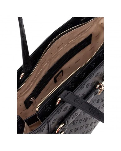 Shopper Donna Guess Arlena Micro 4G Logo Peony Leather Black