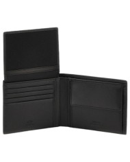 Portafoglio Uomo Guess New Boston Portacarte Leather Black