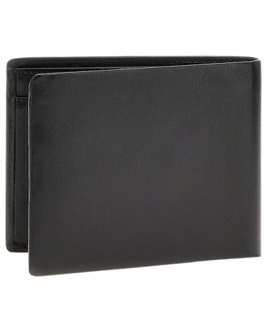 Portafoglio Uomo Guess New Boston Portacarte Leather Black