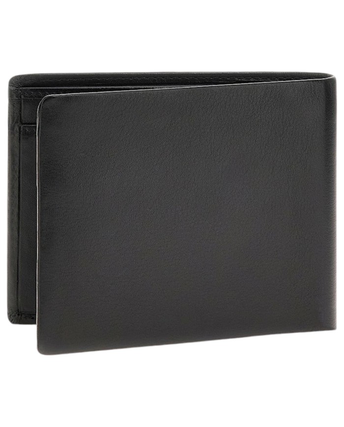 Portafoglio Uomo Guess New Boston Portacarte Leather Black