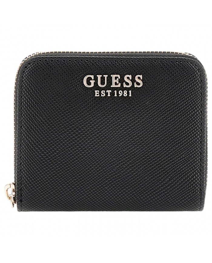 Portafoglio Guess Donna Laurel Mini Saffiano Leather Black