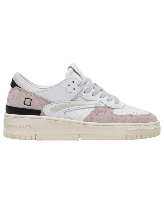 Sneaker Donna Date Torneo Leather Suede White Pink