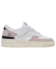 Sneaker Donna Date Torneo Leather Suede White Pink