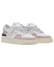 Sneaker Donna Date Torneo Leather Suede White Pink
