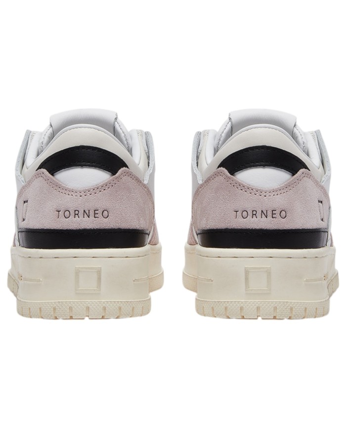 Sneaker Donna Date Torneo Leather Suede White Pink