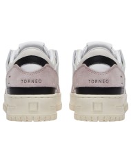Sneaker Donna Date Torneo Leather Suede White Pink