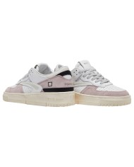 Sneaker Donna Date Torneo Leather Suede White Pink