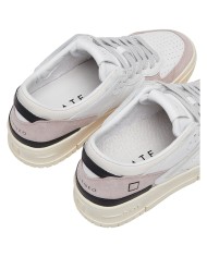 Sneaker Donna Date Torneo Leather Suede White Pink