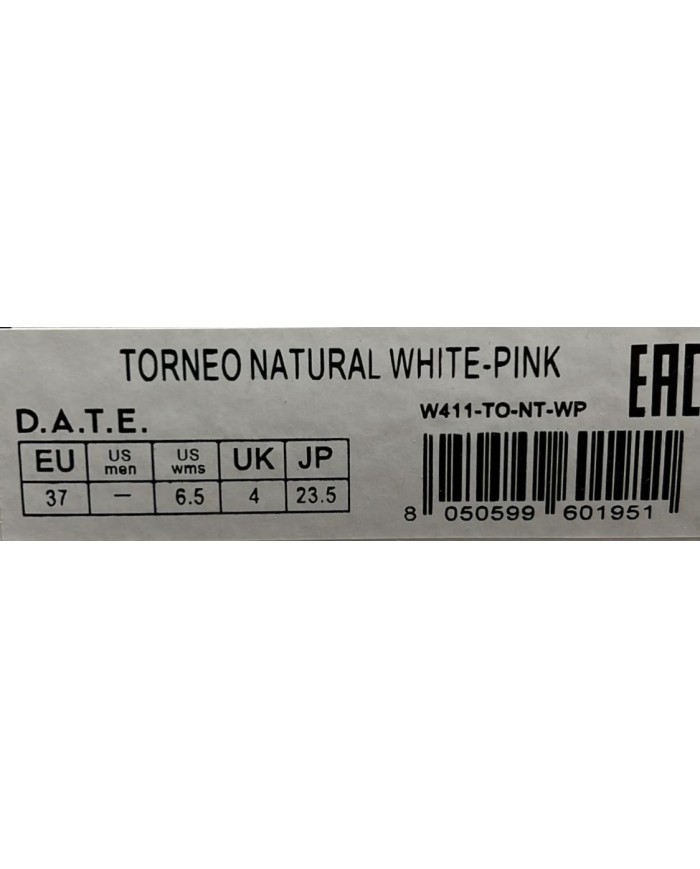 Sneaker Donna Date Torneo Leather Suede White Pink