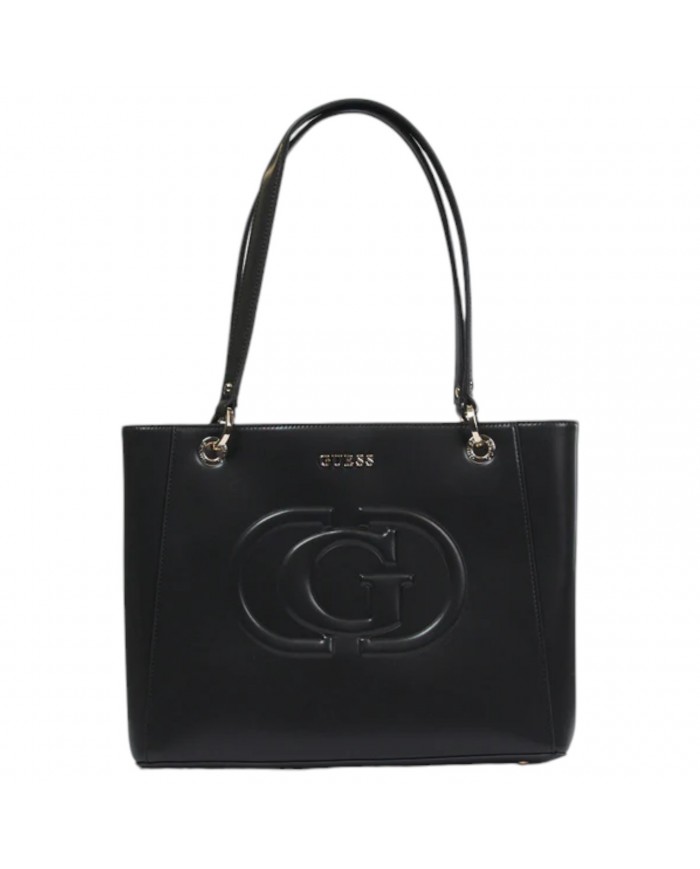 Shopper Donna Guess Eco Mietta G Logo Leather Black