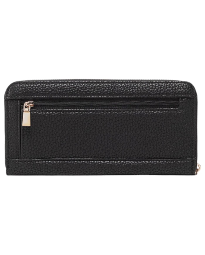 Portafoglio Donna Guess Eco Brenton Slg 4G Logo Zip Around Leather Black