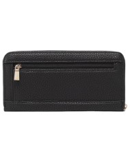 Portafoglio Donna Guess Eco Brenton Slg 4G Logo Zip Around Leather Black