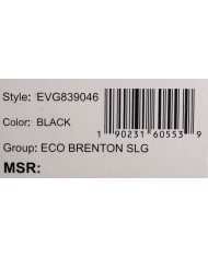 Portafoglio Donna Guess Eco Brenton Slg 4G Logo Zip Around Leather Black