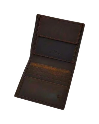 Portafoglio Guess Uomo Roma Portacarte Guess Triangle Logo Leather Dark Brown