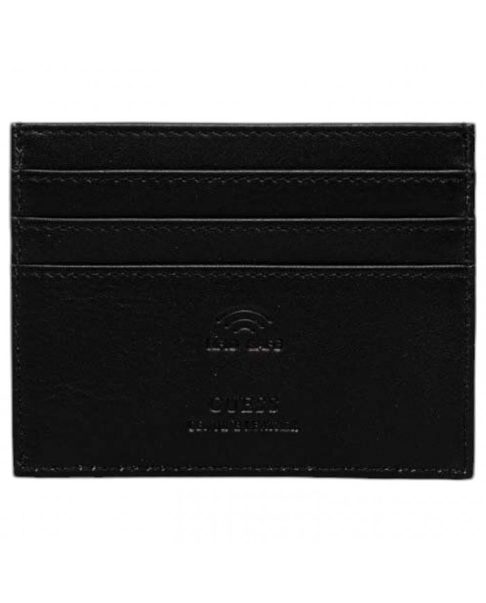 Portacarte Guess Uomo Firenze Portafoglio Guess Triangle Logo Leather Black