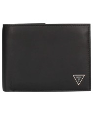 Portafoglio Guess Uomo Firenze Con Portamonete Guess Triangle Logo Leather Black