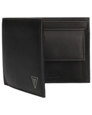 Portafoglio Guess Uomo Firenze Con Portamonete Guess Triangle Logo Leather Black