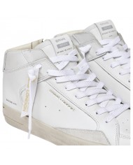 Stivaletto Uomo Crime London Sk8 Deluxe Mid Leather White