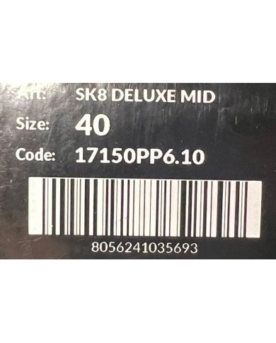 Stivaletto Uomo Crime London Sk8 Deluxe Mid Leather White