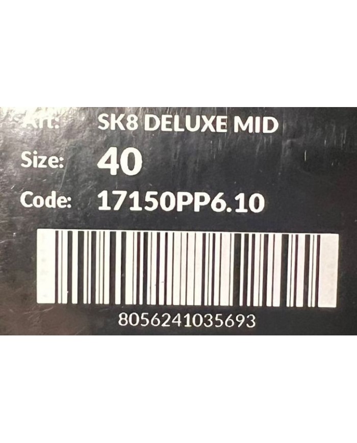 Stivaletto Uomo Crime London Sk8 Deluxe Mid Leather White