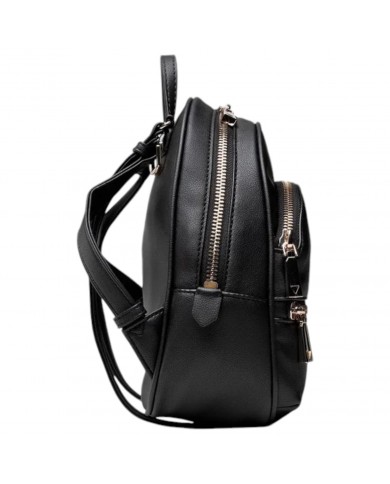 Zaino Donna Guess Manhattan Small Backpack Leather Black