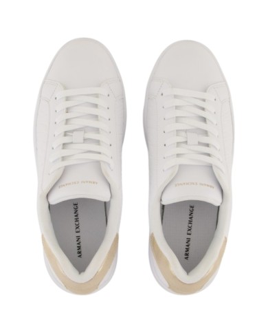 Sneaker Donna Armani Exchange A X Logo Leather Opal White Pale Gold