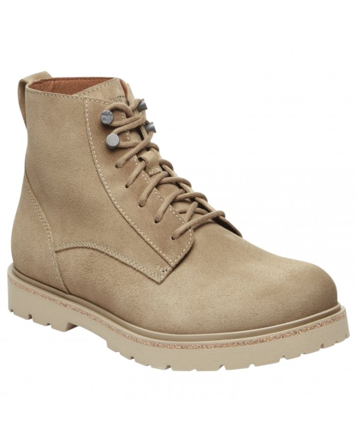 Stivaletto Uomo Birkenstock Highwood Lace Mid  Camoscio Naturale Taupe (beige)