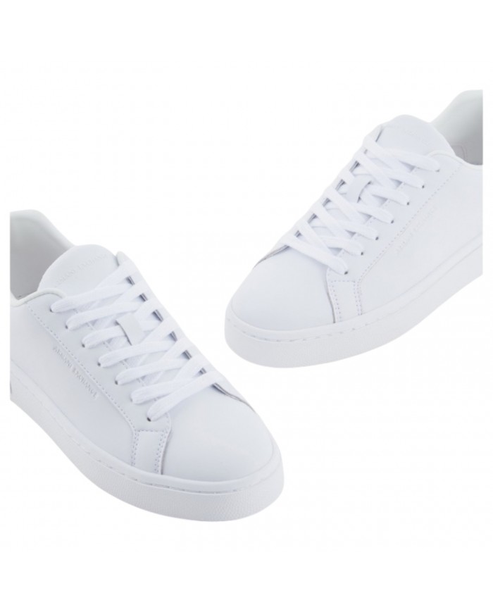 Sneaker Donna Armani Exchange Lining Logo Leather White