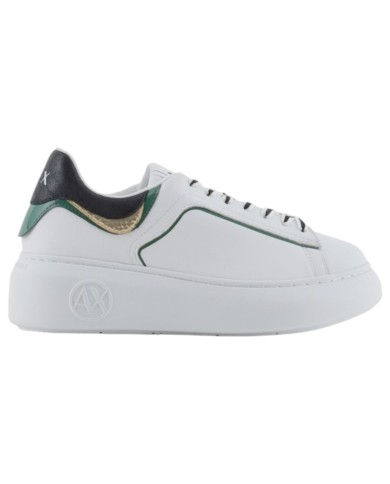 Sneaker Donna Armani Exchange Chunky Leather Opal White Absinthe