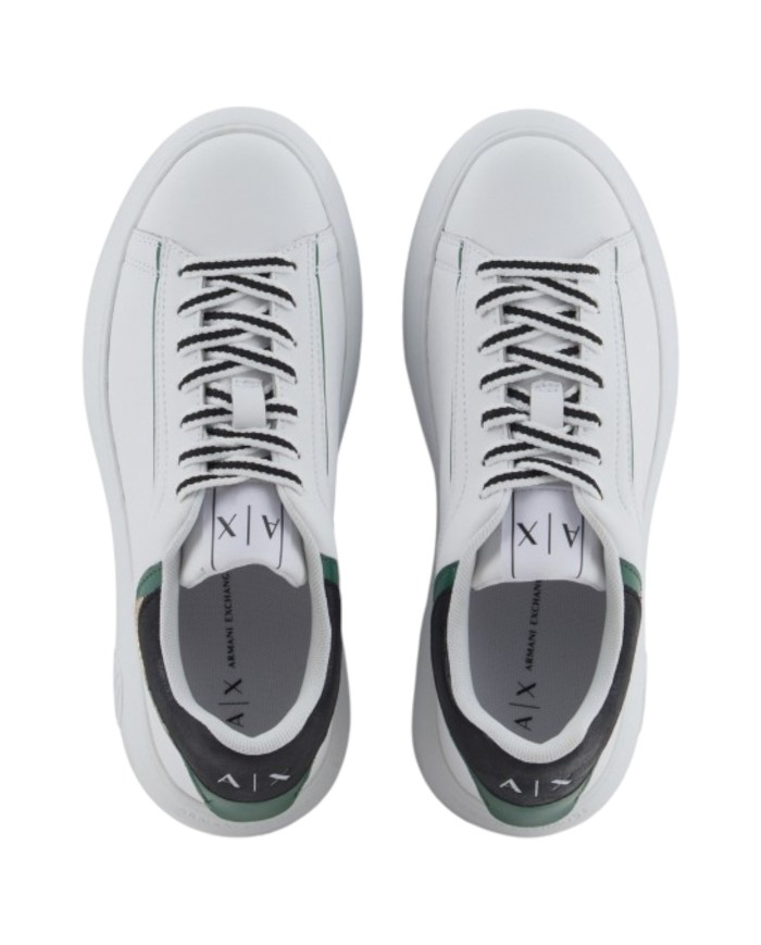 Sneaker Donna Armani Exchange Chunky Leather Opal White Absinthe