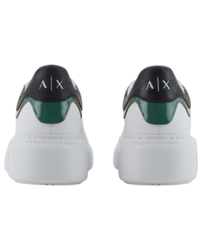 Sneaker Donna Armani Exchange Chunky Leather Opal White Absinthe