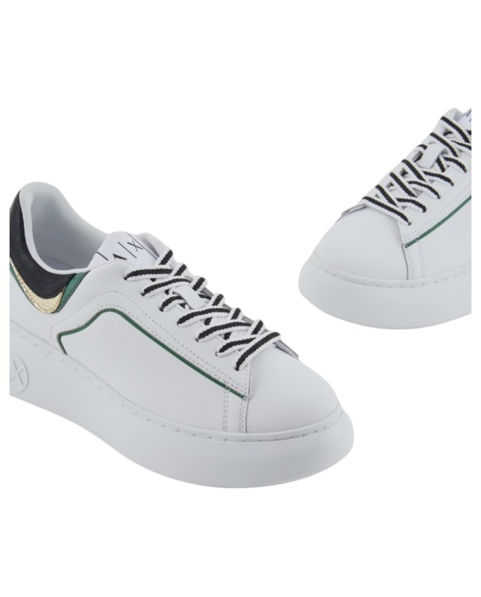Sneaker Donna Armani Exchange Chunky Leather Opal White Absinthe