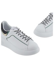 Sneaker Donna Armani Exchange Chunky Leather Opal White Absinthe