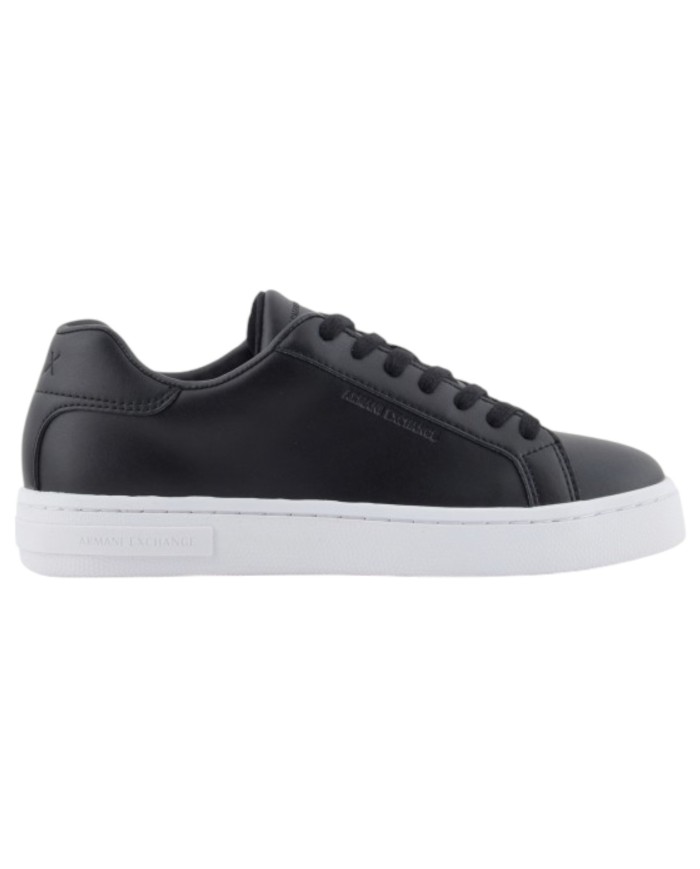 Sneaker Donna Armani Exchange Lining Logo Leather Black