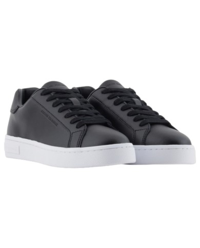 Sneaker Donna Armani Exchange Lining Logo Leather Black