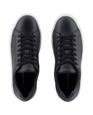 Sneaker Donna Armani Exchange Lining Logo Leather Black