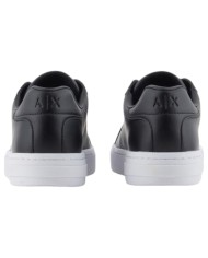 Sneaker Donna Armani Exchange Lining Logo Leather Black